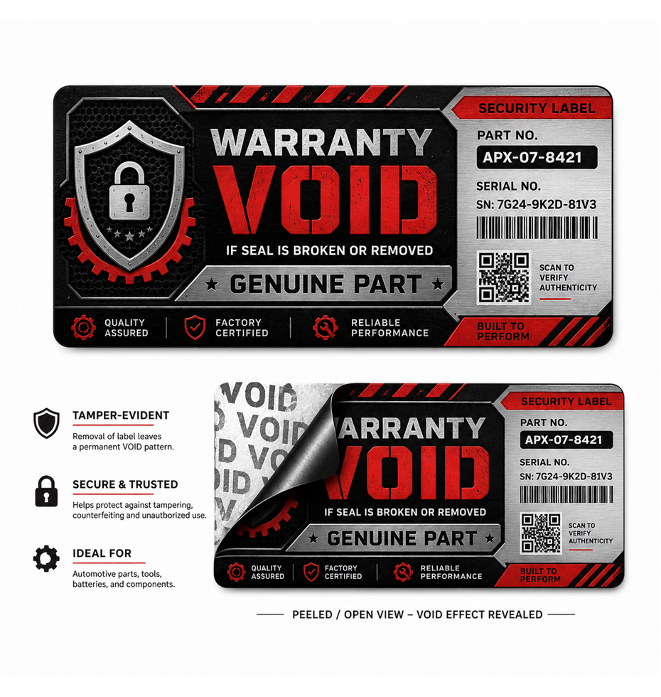  สติกเกอร์วอยด์ (Void Stickers), สติกเกอร์กันปลอม, สติกเกอร์โฮโลแกรม