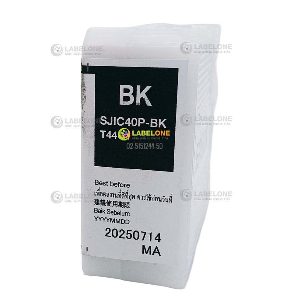 ตลับหมึกเครื่องพิมพ์บาร์โค้ดสี Epson SJIC40P Black Ink Cartridge (C13T44G100)