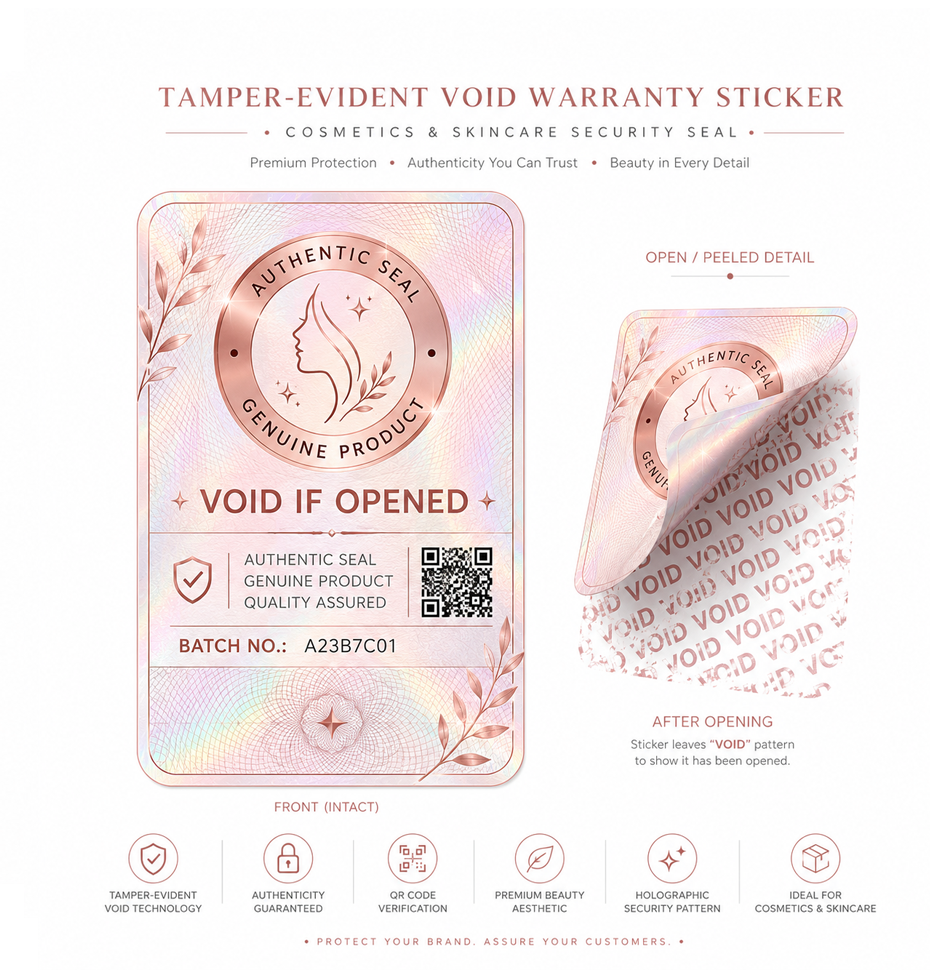  สติกเกอร์วอยด์ (Void Stickers), สติกเกอร์กันปลอม, สติกเกอร์โฮโลแกรม