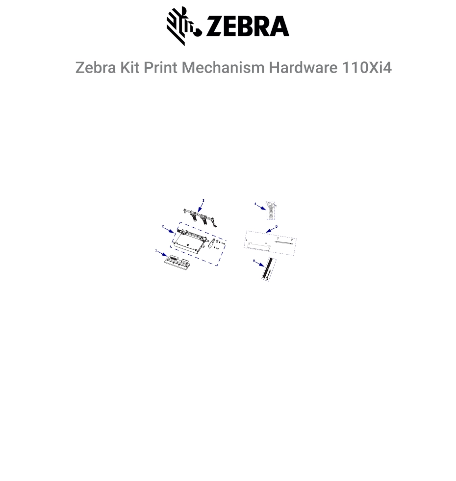 Zebra Kit Print Mechanism Hardware Zebra 110Xi4 Printers