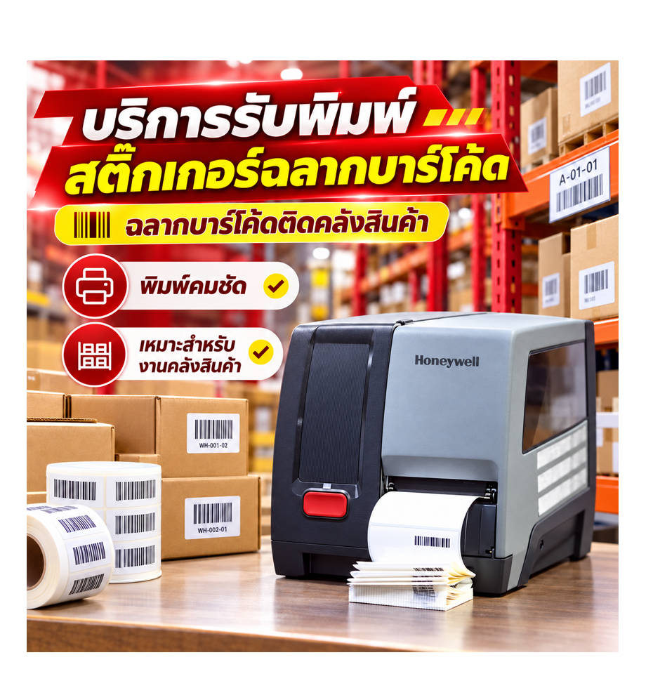 จ้างพิมพ์สติ๊กเกอร์บาร์โค้ดใช้พิมพ์ป้ายราคา