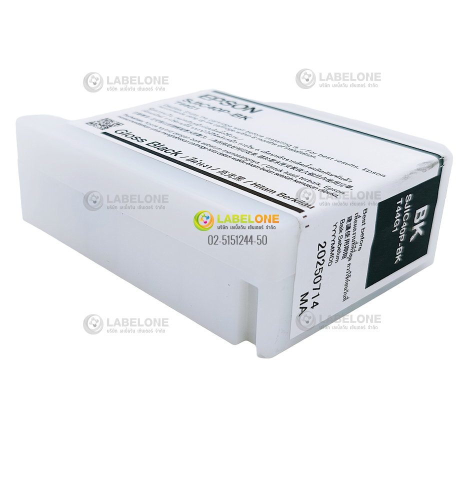 ตลับหมึกเครื่องพิมพ์บาร์โค้ดสี Epson SJIC40P Black Ink Cartridge (C13T44G100)