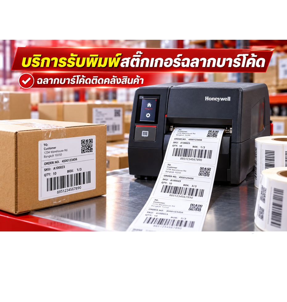 จ้างพิมพ์สติ๊กเกอร์บาร์โค้ดใช้พิมพ์ป้ายราคา