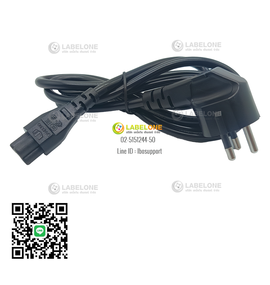 สายไฟ POWER AC 3 รูกลม POWER AC 3 POWER CORD, IEC C5, EU 90D (1PC/BAG)
