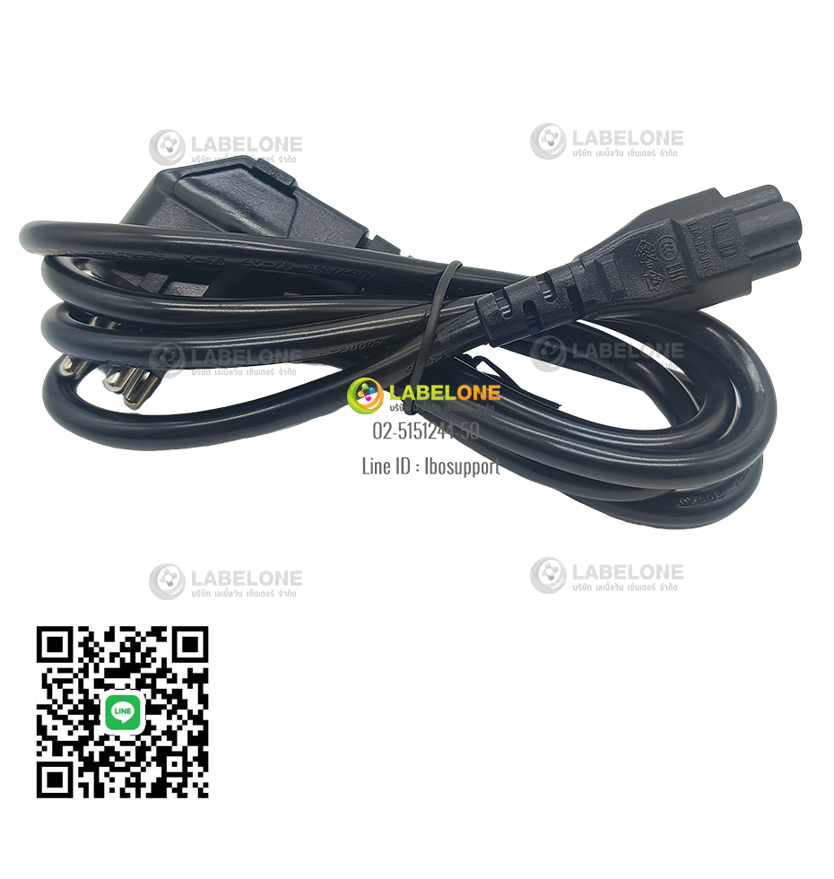 สายไฟ POWER AC 3 รูกลม POWER AC 3 POWER CORD, IEC C5, EU 90D (1PC/BAG)