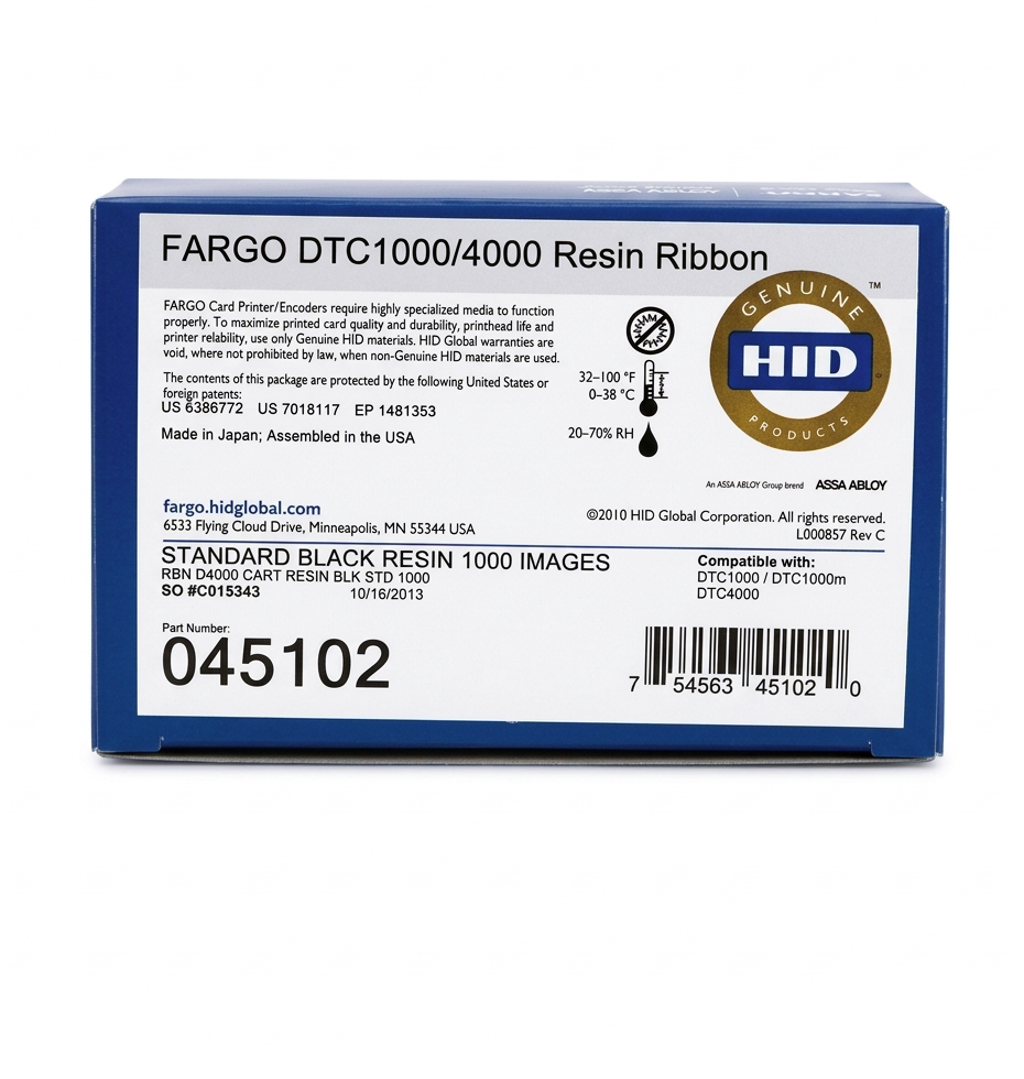 ตลับหมึกเครื่องพิมพ์บัตร HID FARGO 045102 Standard Black