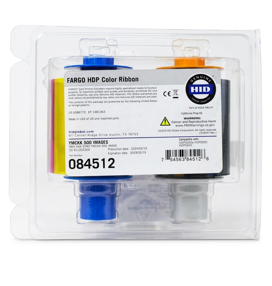 ตลับหมึกเครื่องพิมพ์บัตร HID FARGO 84512 YMCKK Full-Colo