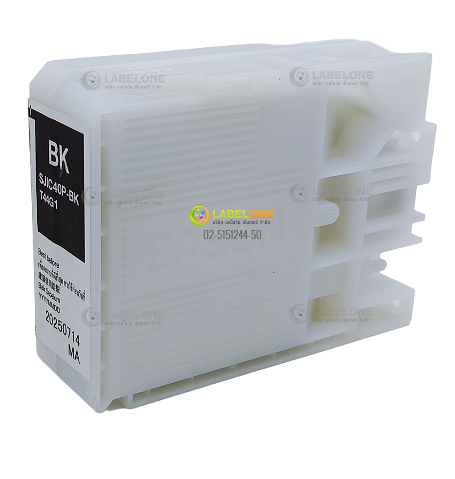 ตลับหมึกเครื่องพิมพ์บาร์โค้ดสีดำ Epson SJIC40P Black Ink Cartridge (C13T44G100)