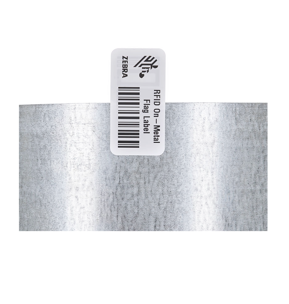 สติ๊กเกอร์ RFID Zebra On-Metal Flag Labels