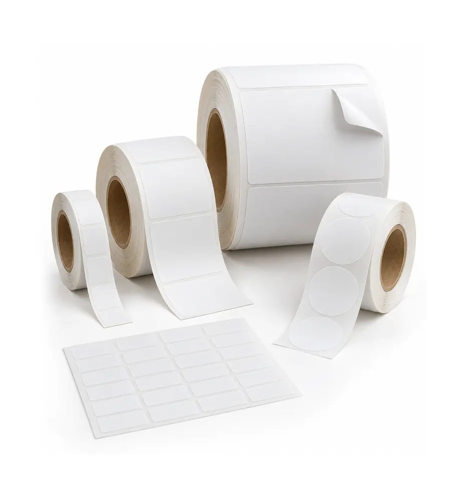 สติ๊กเกอร์บาร์โค้ด เนื้อพีวีซี PVC แบบขาวด้าน04