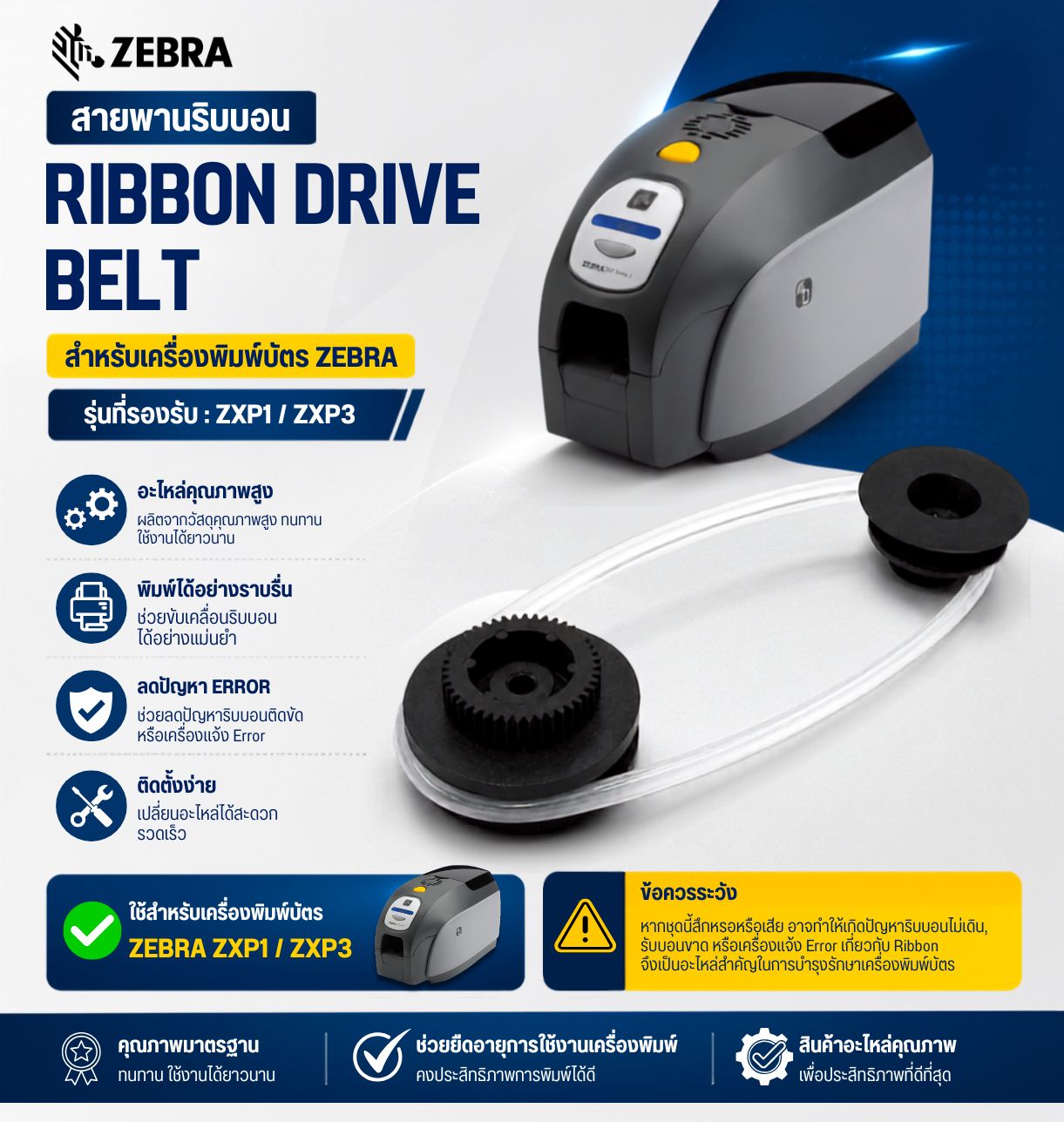 สายพานริบบอน Zebra ZXP1ZXP3